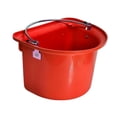 thumbnail image 1 of jinwen Seau D'Alimentation pour Chevaux Facile à Transporter en Forme de d Ergonomique Ranch Extérieur Mangeoire Rouge, 1 of 9