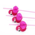 thumbnail image 2 of Pajitas de plástico con forma de panal de abeja, diseño de flamenco y piña, estilo decorativo para fiestas, 50 unidades, 2 of 5