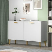 AIEGLE 46.2" Modern Accent Buffet Sideboard Cabinet for Living Room Dining Room White