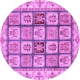 thumbnail image 1 of Ahgly Company Indoor Round Abstract Purple Modern Area Rugs, 5' Round, 1 of 4