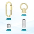 thumbnail image 3 of M10 Fine Thread Lamp Female Loop Holder with M12 Adapter Chain Quick Link, 88 lbs Load Gold Tone Pack of 2, 3 of 7