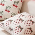 thumbnail image 3 of 3D Red Embroidery Easter Egg Pillowcase, Soft Polyester Linen Decorative Cover, Hidden Zipper for Easy Insertion, Colorfast Fade-Resistant Fabric for Sofa Bed Living Room, Luxurious Textured Decor, 3 of 7