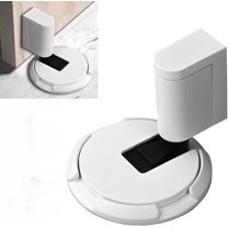 Upgraded Magnetic Door Stopper, Adjustable Punch-Free Silent Zinc Alloy Floor Door Stop, Heavy Duty Mechanical Magnetic Door Stops for Living Room Bedroom Kitchen Office Door (White)