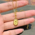 thumbnail image 4 of Tulip Flower Necklace Flower Personality Jewelry,Copper Medal Merit Necklace(Tulip Flower), 4 of 7