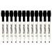 thumbnail image 3 of Quartet Marqueurs Effaçables à Sec, Marqueurs de Tableau Blanc, Pointe Fine, Mini, Magnétique, Réutilisables, Noir, Lot de 12 (48170), 3 of 10