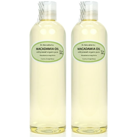 Dr. Adorable - 100% Pure Macadamia Oil Organic Cold Pressed Moisturizing Oil For Face Skin Hair Anti Aging - 24 oz