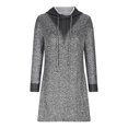thumbnail image 4 of Brilliant Sweatshirt Dresses Women Plus Zip Collar with Pockets 2024 Women Winter Casual V-Neck Long Sleeve Button Long Dress Gray S, 4 of 6