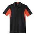 thumbnail image 5 of Mens Side Blocked Polyester Micropique Sport-Wick Polo Black/ Deep Orange X-Small, 5 of 7