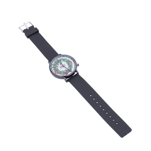 Reloj de pulsera navideño, reloj de cuarzo informal, reloj de pulsera de plástico para mujeres, hombres y estudiantes (1)