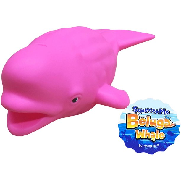 Squeeze Me Beluga By Animolds Beautiful Deep Sea Plastic Animals 4 Color Varieties Great Toy for