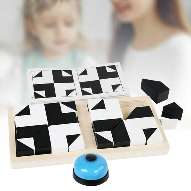 Puzzle De Bloques De Madera Multicolor – Juguete Educativo De 17,8 X 17,8 Cm, Con Superficies Lisas Y Seguras, Para Desarrollar La Lógica Y Creatividad En Niños De 3 Años En Adelante
