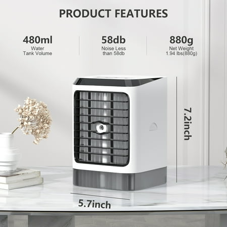 

Mad Hornets Evaporative Portable Air Conditioner Humidifier Mini Air Cooler Cooling Fan