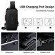 thumbnail image 3 of Bolso bandolera multifuncional de un solo hombro, con cerradura con contraseña, puerto de carga USB resistente al agua, bolso de pecho, 3 of 5