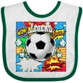 thumbnail image 3 of Inktastic Soccer Superhero Boys or Girls Baby Bib, 3 of 4