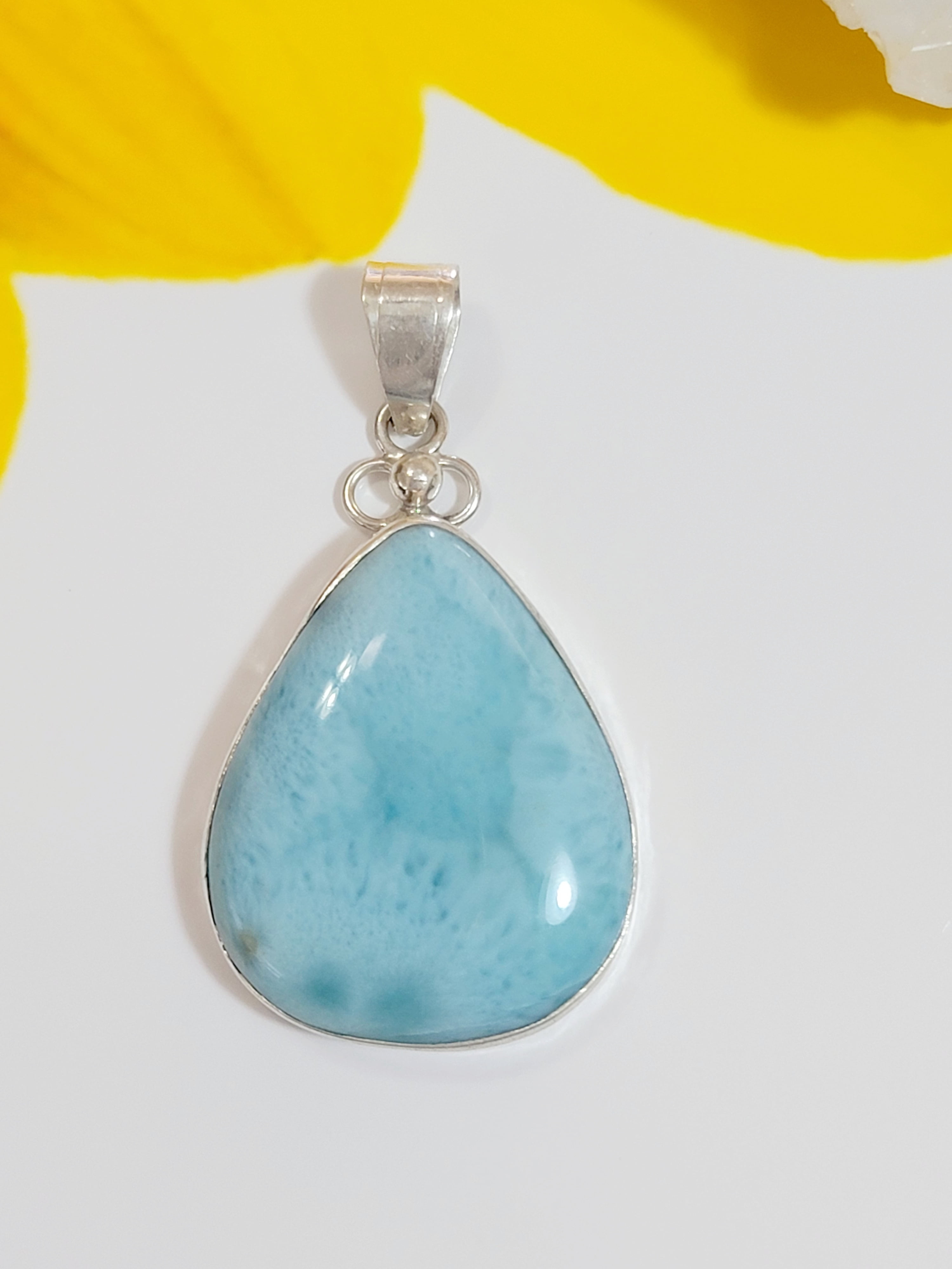 genuine larimar pendant