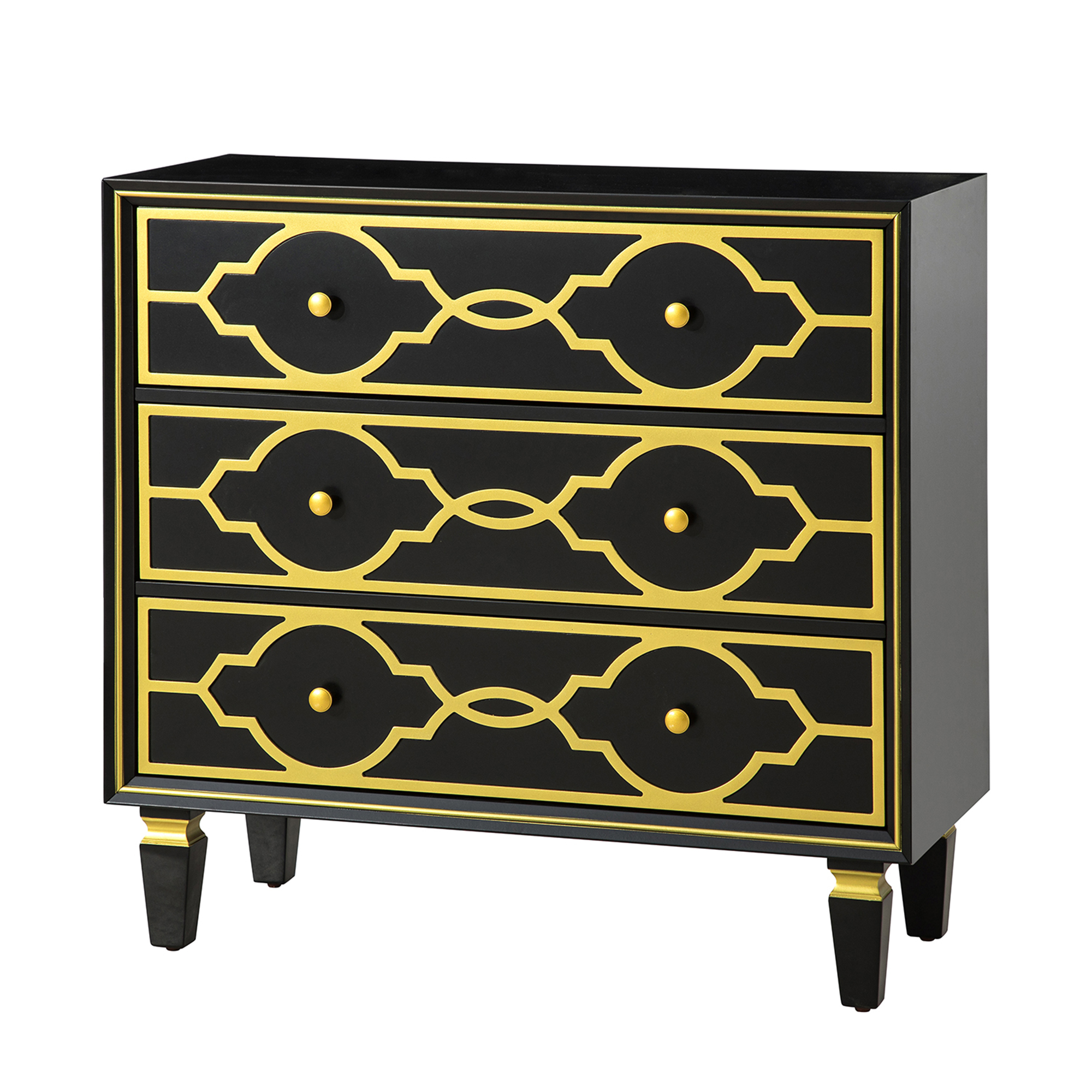 Kadyn 3 - Drawer Dresser, Chest of Drawers for Bedroom, 34'' Tall Accent Storage Cabinet for Living Room, Black Kadyn 3 - Drawer Dresser, Chest of Drawers for Bedroom, 34'' Tall Accent Storage Cabinet for Living Room, Black