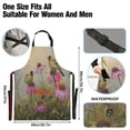 thumbnail image 3 of Kitchen Apron with 2 Pockets Adjustable waterproof Cooking Aprons for Women Men Chef Goldfinches Bird Perched on Flowers, 3 of 7
