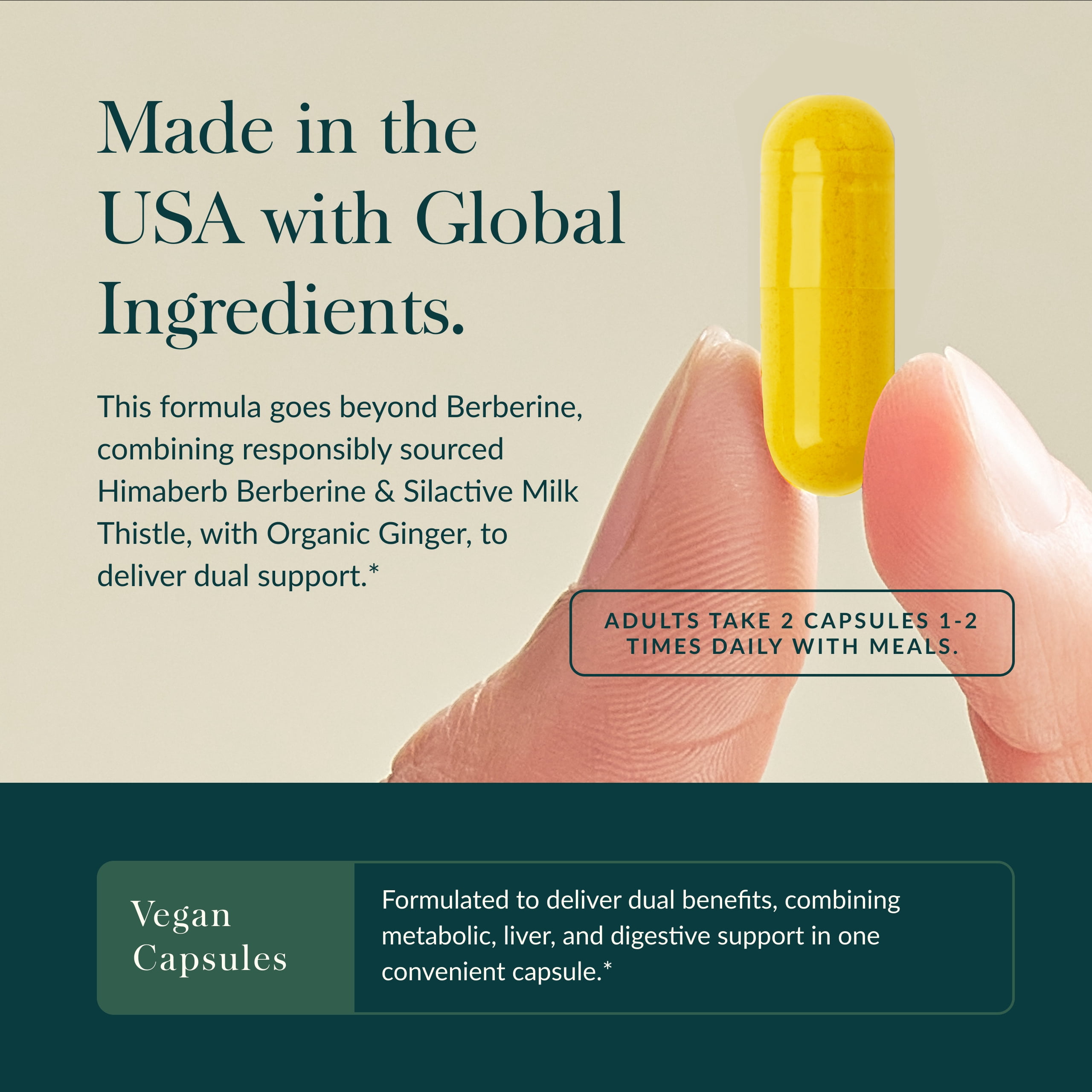 Gaia Herbs Berberine & Milk Thistle - Milk Thistle & Berberine Supplement with Ginger Root - Supports Liver Health* - Vegan, Gluten-Free, Dairy-Free, Non-GMO Project Verified - 60 Capsules
