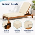 thumbnail image 4 of Millsilo Outdoor Chaise Lounge Cushion, 72" x 21" x 3" Patio Lounge Chair Cushion, Water-Resistant UV-Protected Replacement Cushion with High Density Foam, Beige, 4 of 7
