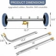 thumbnail image 2 of Undercarriage Pressure Washer Attachment, 2-in-1 Undercarriage Pressure Cleaner Washer 16 Inch, 4000 PSI Under Car Pressure Washer Attachment with 3 Pcs Extension Wand by, 2 of 7