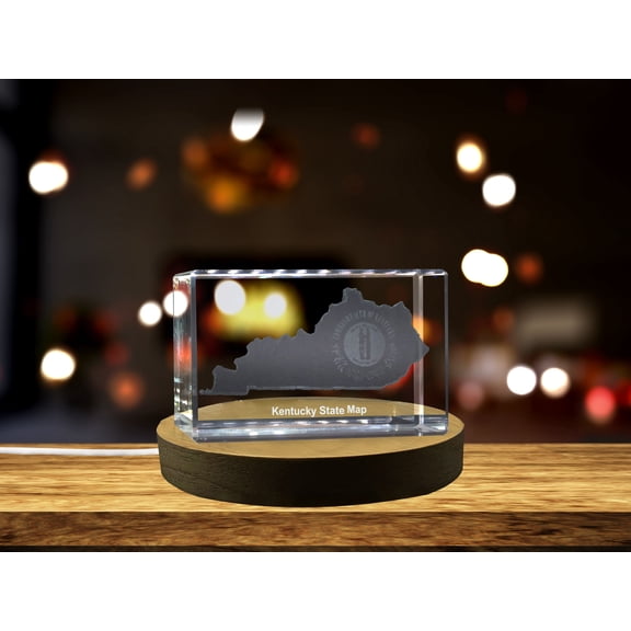 Kentucky 3D Engraved Crystal 3D Engraved Crystal Keepsake/Gift/Decor/Collectible/Souvenir