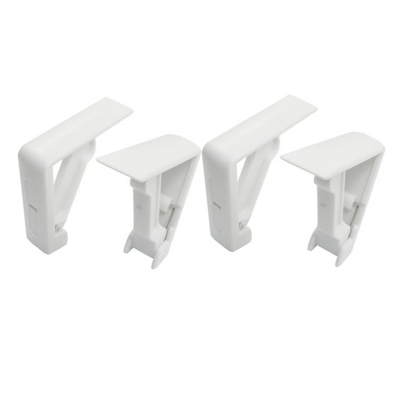 Uxcell Table Cloth Cover Holder Spring Loaded Tablecloth Clamp Clips White 4 Pcs
