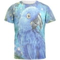 thumbnail image 1 of Blue Hyacinth Macaw Splatter Mens T Shirt Heather White LG, 1 of 1