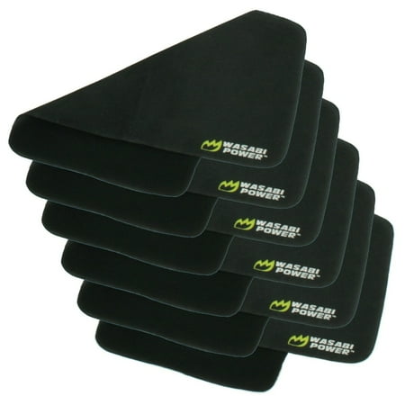 Wasabi Power MicroFiber Cleaning Cloth for Cameras Lenses Screens Glasses (6-PACK)