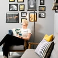 thumbnail image 5 of PIPE DECOR Industrial Floor Lamp Vintage Rustic Design Dimmable Standing Dark Grey Lamp with Base, 5 of 9