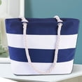 thumbnail image 3 of dajkiuy Hemp Rope Striped Canvas Bag Women Fashion Travel Shopping Practical Large Capacity Canvas Bag Beach Bag, 3 of 7