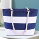 thumbnail image 3 of Hemp Rope Striped Canvas Bag Women Fashion Travel Shopping Practical Large Capacity Canvas Bag Beach Bag, 3 of 7