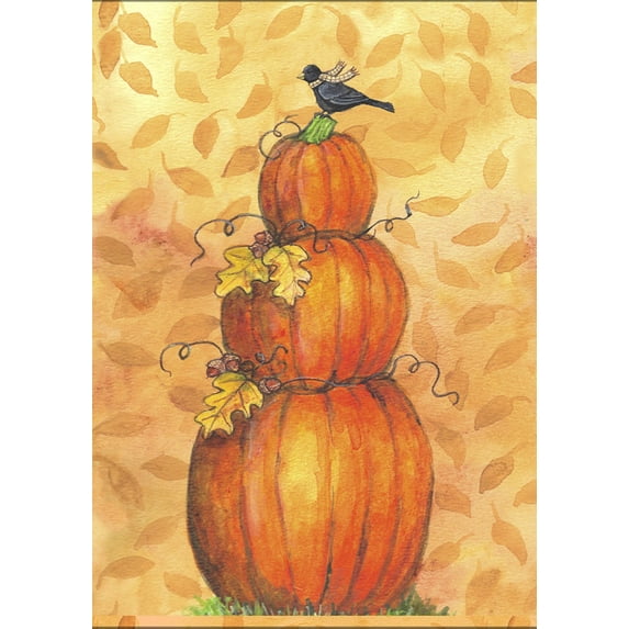 Toland Home Garden Pumpkin Tower House Flag