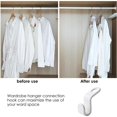 thumbnail image 2 of Space Saving Clothes Hanger Hanging Hooks Drop Connection Wardrobe Extension Clips Clothes Organizer Hanger Extension Hook Space Saving Hangers, 2 of 5