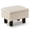 Beige, variant on Foot Stool Ottomans Linen Footrest Storage Ottoman Step Stool Seat with Solid Wood Legs Modern Accent Stools for Couch Living Room Dark Grey