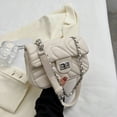 thumbnail image 5 of Nuevo bolso de mano de color sólido PU de cuero con cadena rómbica, bolso para axilas, bolso de hombro a la moda, bolso pequeño. MFZFUKR BST3060495-3, 5 of 5
