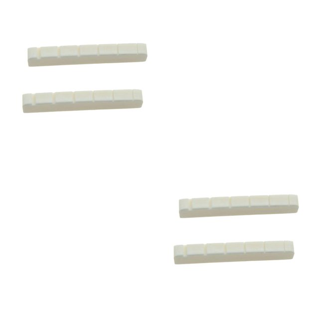 Greeniant Nut Six Grooves High Bridge Strength Guitar Reusable Anti-skidding Saddle Practical Surface Professional Bridge Como se muestra 2piezas