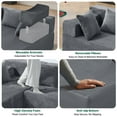 thumbnail image 4 of Behost 105" Modular Sectional Sofa for Living Room, Boneless L Shaped Cloud Couch with Chaise, Gray, 4 of 9