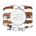 thumbnail image 1 of Keyboard Symbol ctrl C Art Deco Fashion Bracelet Love Chain Rope Ornament Wristband, 1 of 3