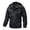 Black, variant on WTOBBY Men's Detachable Long Sleeve Work Jacket, Solid Color Zippered Pocket Design, Outdoor Casual and Hiking Use with Functional Storage Options,Khaki XL