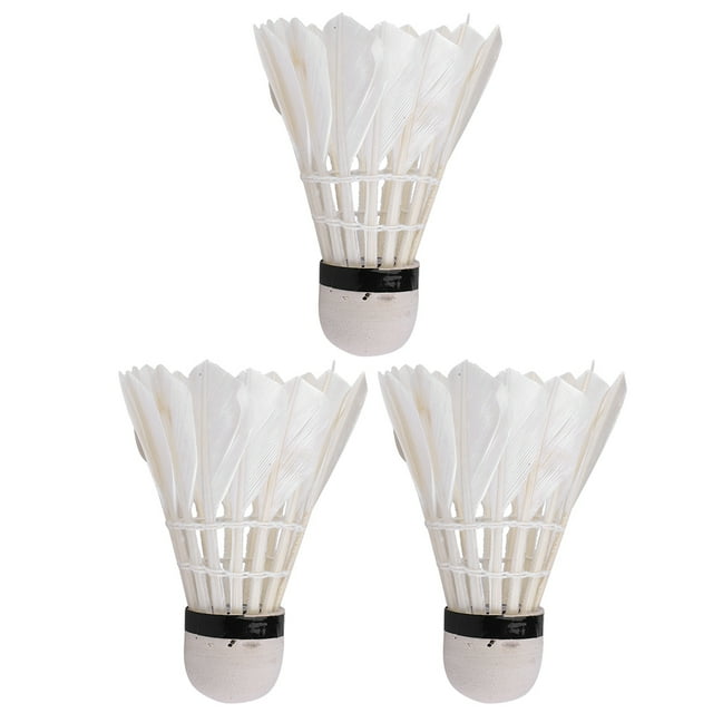 Volantes de plumas de ganso, equipo de entrenamiento con juegos de pelota de bádminton, 3 uds.