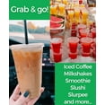 thumbnail image 4 of [50 Sets] 24 oz Clear Plastic Cups with Lids and Straws, Disposable Coffee Cups, 4 of 6
