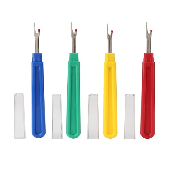 Gegong 4Pcs Seam Ripper Stitch Ripper 5inchSew Stitch Remover for Removing Clothing Unwanted Line and Seams(Blue Yellow)