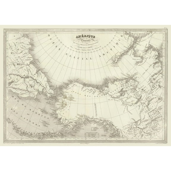 Historic Map - North America - Monin - Vintage Wall Art