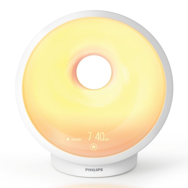 White Philips iPhone Controlled Wake-Up Light with Colored Sunrise Simulation