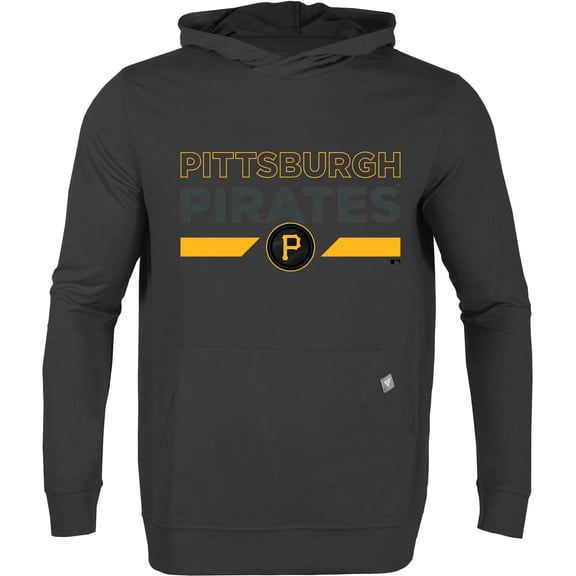 Men's Levelwear Black Pittsburgh Pirates City Connect Relay No Hitter Pullover Hoodie
