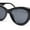 All Black, variant on Thick Bevel Horned Oversized Cat Eye Fashion Sunglasses All Black