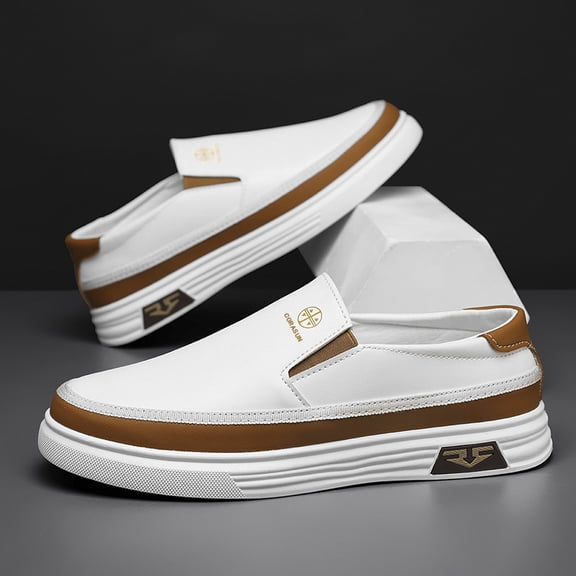 CORASUN Men's Slip On Loafer Shoes, Thick Platform Sole Casual Sneakers, Lightweight Non Slip Daily Walking Shoes