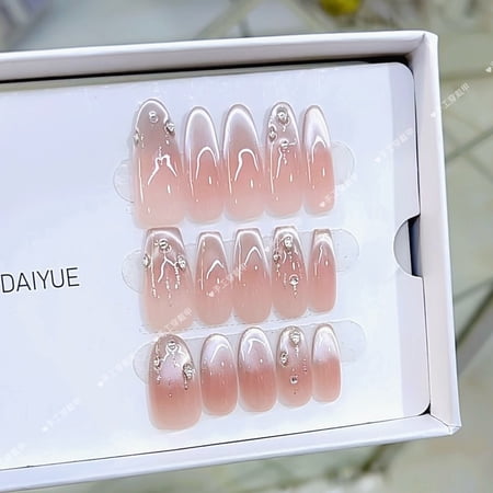 Nai Zi, pure manual phototherapy, wearing nail, slow road cat eye wholesale finished product, reusable detachable nail patch
