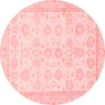 thumbnail image 1 of Ahgly Company Indoor Round Oriental Red Traditional Area Rugs, 3' Round, 1 of 4