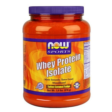 Now Foods Whey Isolate Toffee Caramel Fudge 1.8 Lbs (Pack Of 2)
